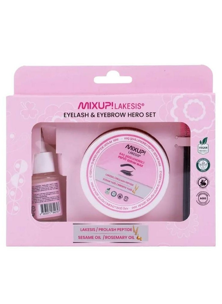 MIXUP - Mix-Up Peptide Kit for Strengthening Eyebrows, Eyelashes and Hair Waxing - Image 1