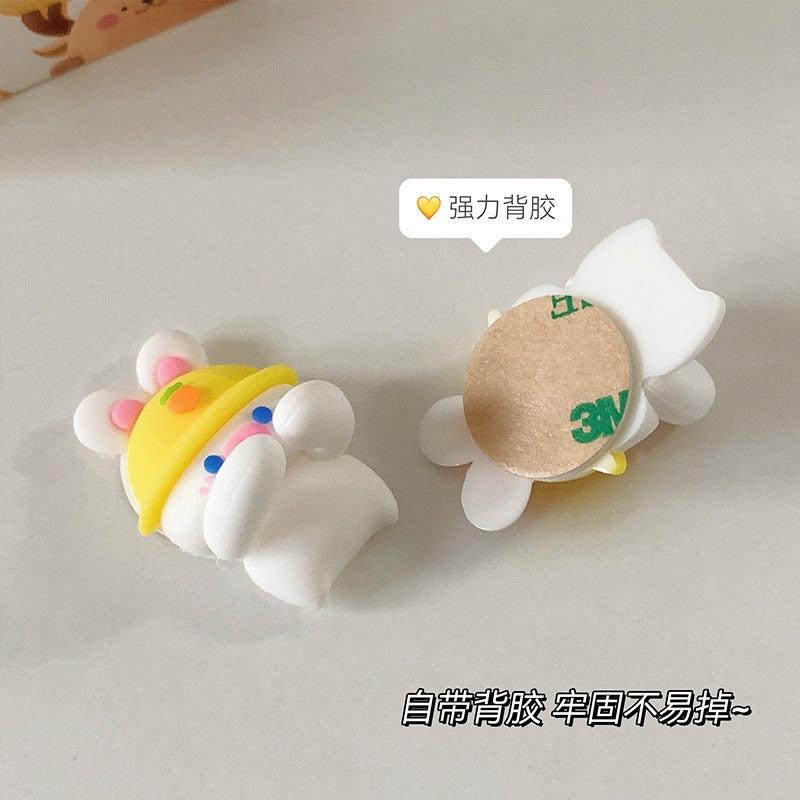 Cable Organizer Cute Desktop Data Cable Storage Device Non-Marking Non-Punching Mobile Phone Charging Cable Binding Clip Holder - Image 4