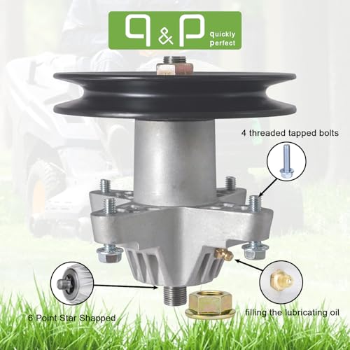 QP q&p Spindle Assembly Bracket Replaces MTD 618-0624 918-0624 618-0659 918-0659 918-0624A 918-0624B 918-0659A 918-0659B with 4 Mounting Screws - Image 3