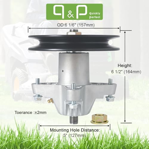 QP q&p Spindle Assembly Bracket Replaces MTD 618-0624 918-0624 618-0659 918-0659 918-0624A 918-0624B 918-0659A 918-0659B with 4 Mounting Screws - Image 2