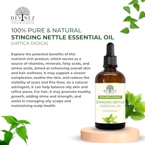 Devinez Stinging Nettle Essential Aromatherapy Oil for Hair & Skin 100ml, Bichu Buti, Urtica dioica - 100% Natural Organic & Undiluted for skin & Hair Care, Nettle Leaf Hair Oil - Image 2