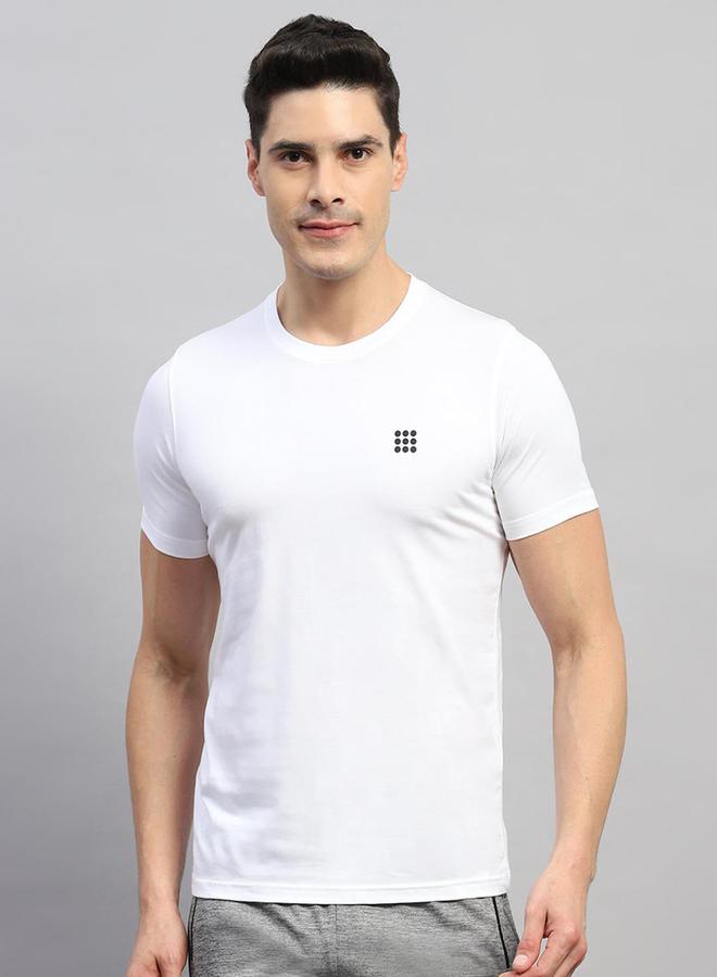Rock.it Men White Solid Round Neck T Shirt - Image 1