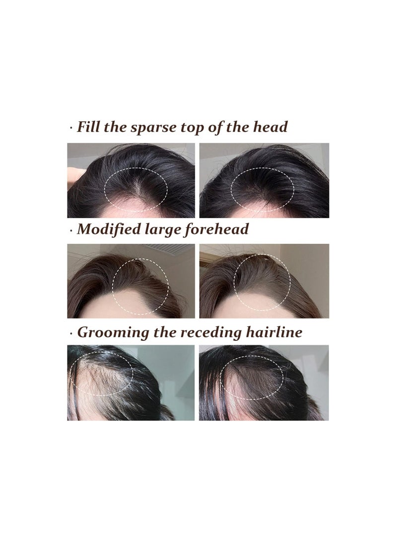 SOLARAE Hairline Powder, Root Touch Up Hair Powder, Waterproof Longlasting Thicken Fill Hair Volume, Sweatproof Natural Colour Looking Modification, Gray Hair Coverage Hair, Quick Cover Up (Dark Brown) - Image 2