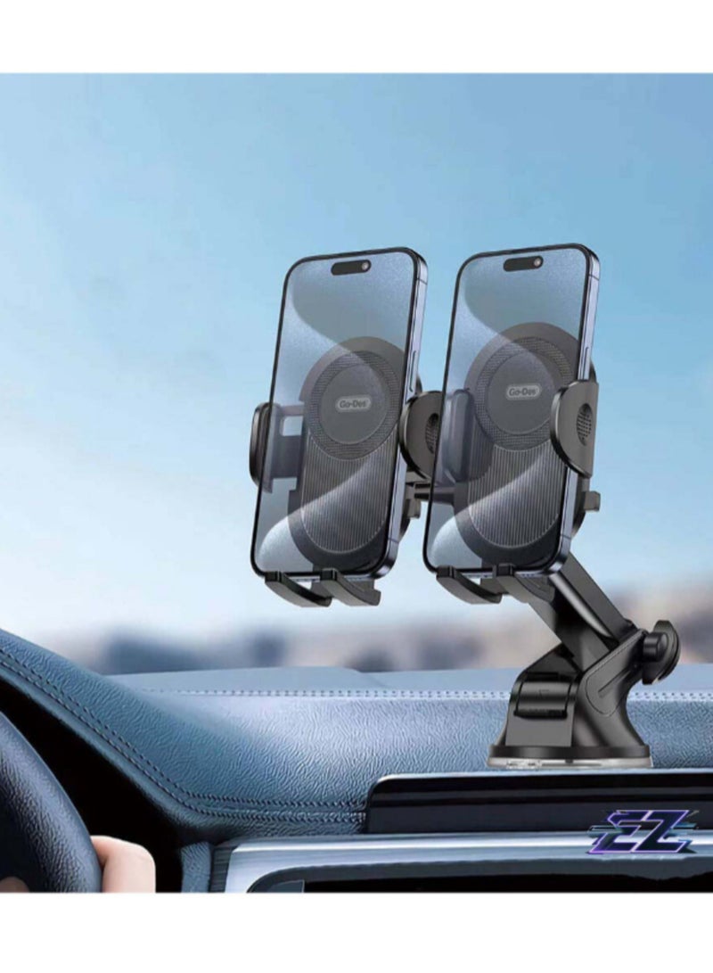 ELTRAZONE Dual Use Car Bracket – Versatile Mount for Dashboard & Air Vent (Black) - Image 4