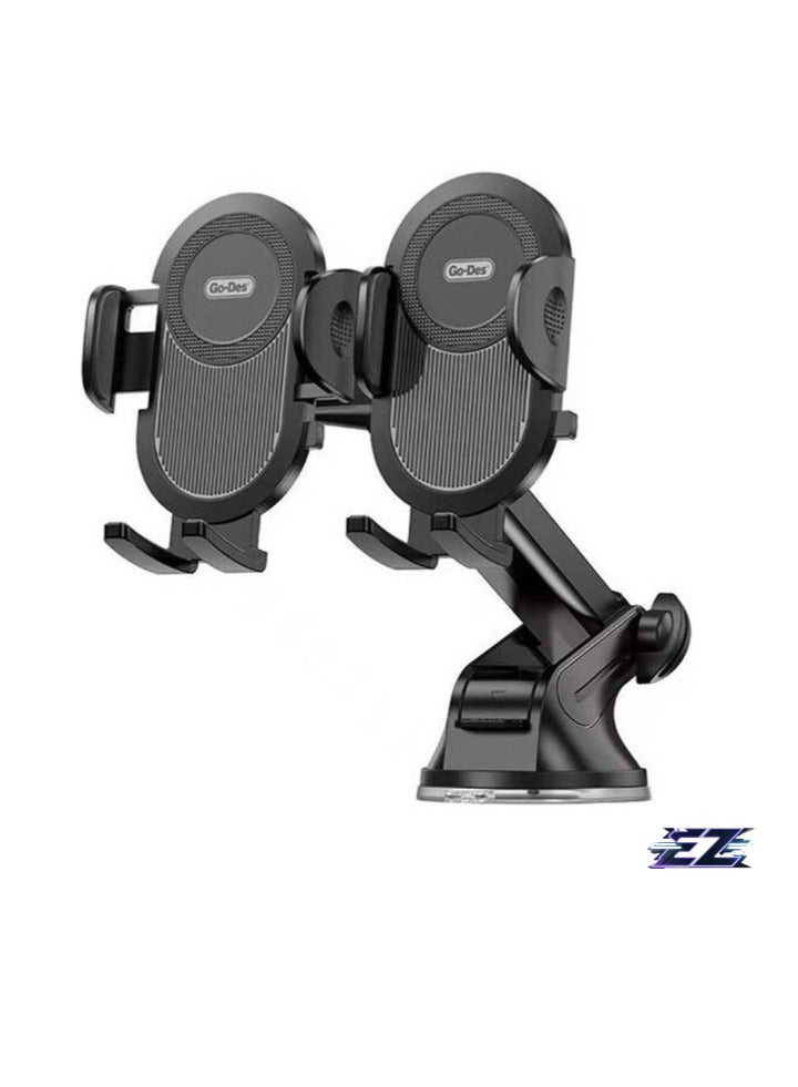 ELTRAZONE Dual Use Car Bracket – Versatile Mount for Dashboard & Air Vent (Black) - Image 1
