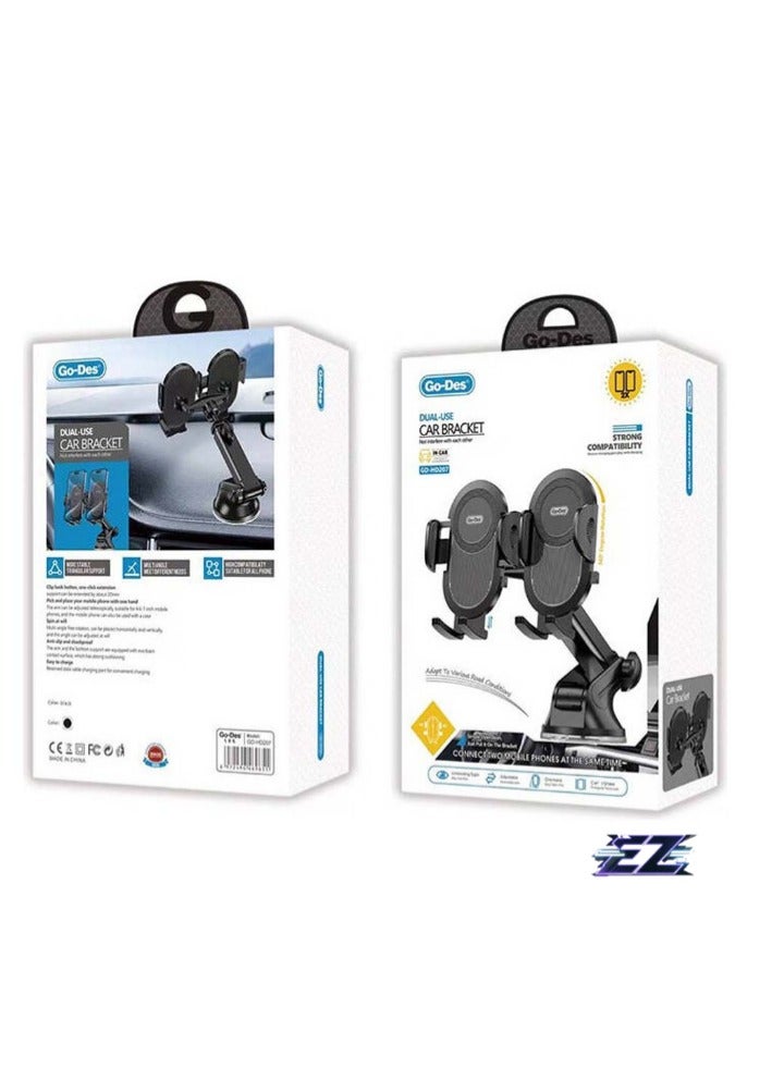 ELTRAZONE Dual Use Car Bracket – Versatile Mount for Dashboard & Air Vent (Black) - Image 3