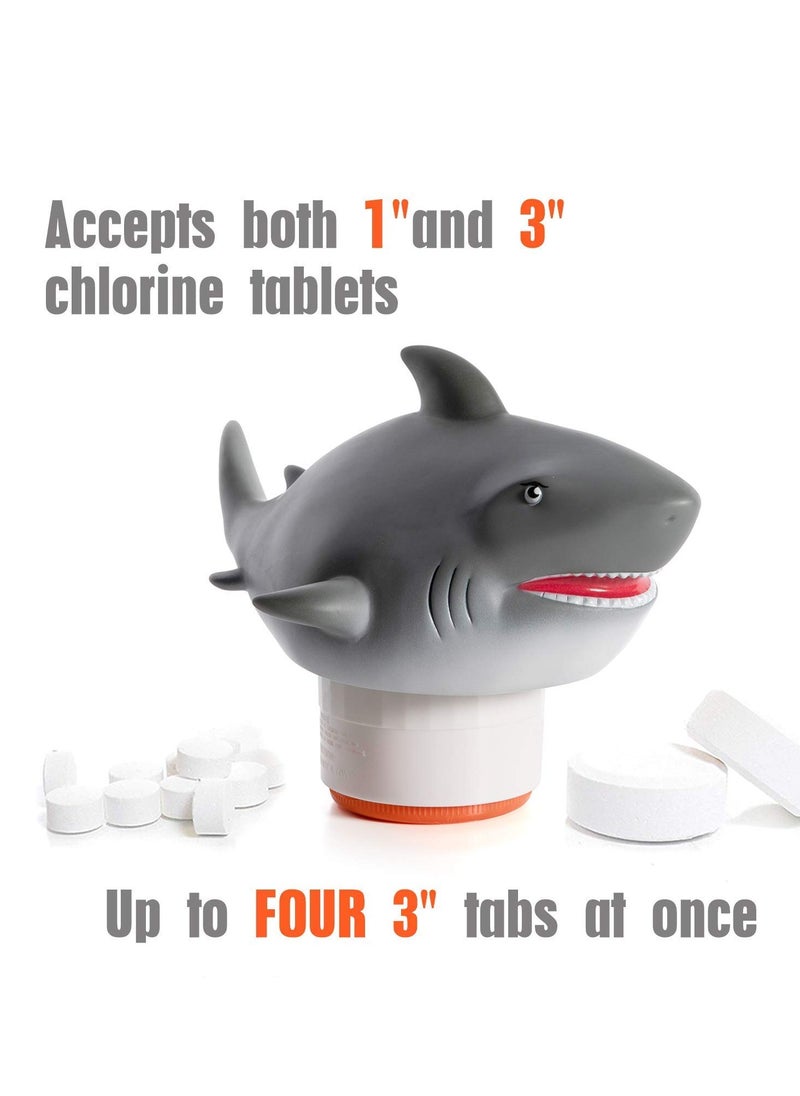 Excefore - Chlorine Floater, Premium Floating Chlorine Dispenser for Pool, Animal Floating Pool Chlorine Dispenser for Chemical Tablets Fits 1" and 3" Tabs Bromine Holder, Large and Small Pools, Hot Tub, Spa(Sha - Image 1
