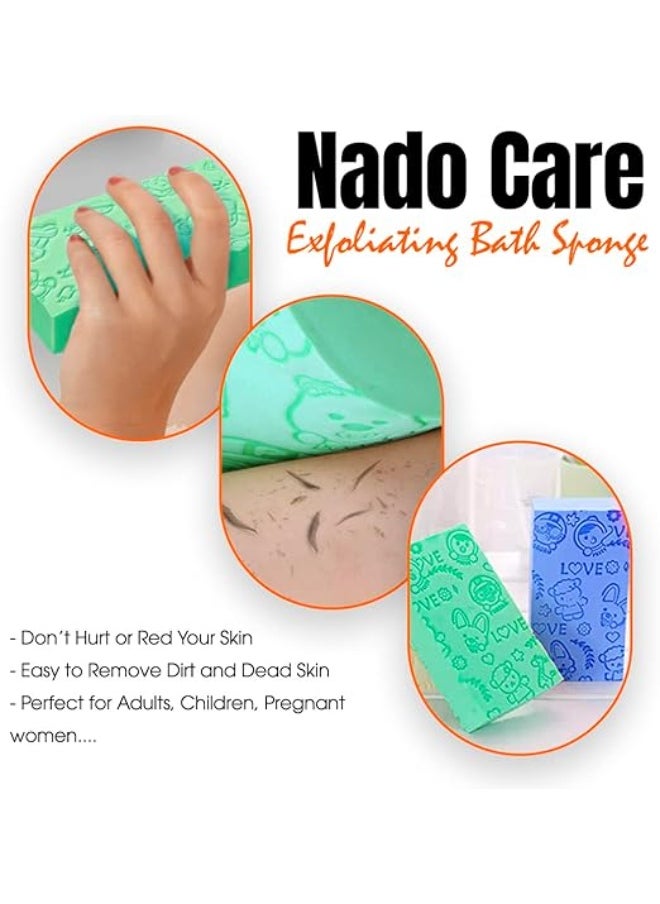Generic Exfoliating Bath Sponge by Nado Care – Provides a luxurious spa-like experience for skin exfoliation in the shower. Designed to remove dead skin cells and rejuvenate the skin. Suitable for adults, children, and pregnant women. Comes in random colors.  - Image 2