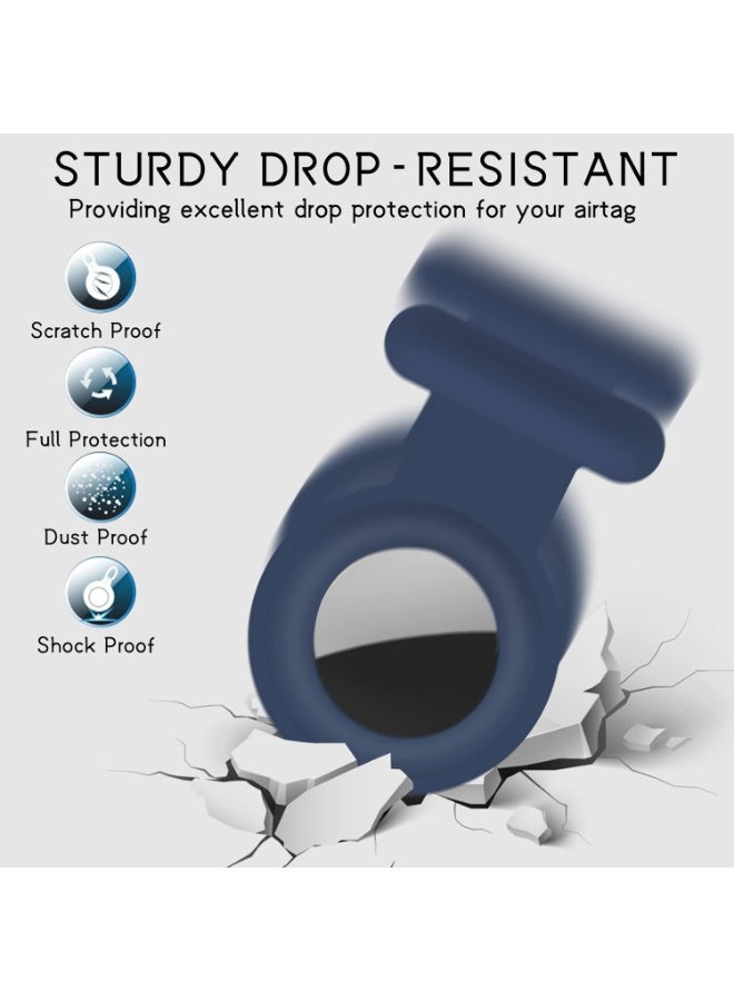 2 Pack AirTag Case, Anti-Lost AirTag Holder, Hidden Design Compatible with Apple AirTag Tracker, Ideal for Kids, Elderly, Clothing, Luggage, Backpacks & Shoes (Blue & Black) - Image 3