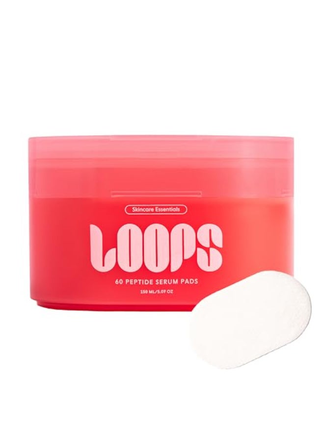 LOOPS Peptide Serum Korean Skincare Firm Fortify Fight Fine Lines AntiWrinkle Moisturizing Presoaked Veocell Embo Pad Peptide Complex to Rejuvenate and Prejuvenate Face Pack of 60 - Image 1