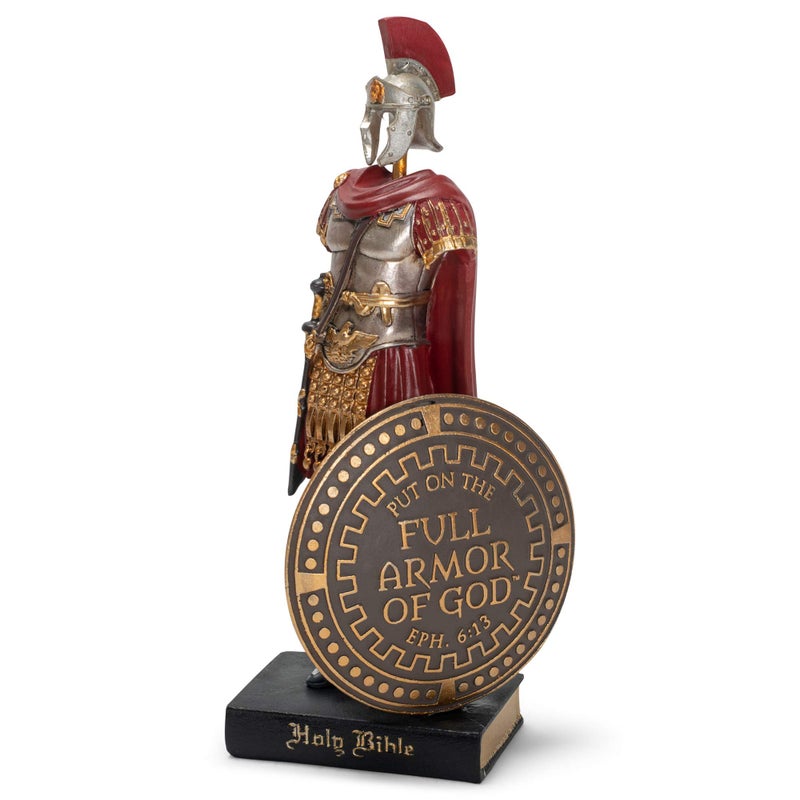Dicksons Armor of God Roman Soldier 9 x 5 Inch Red Resinstone Tabletop Figurine - Image 5