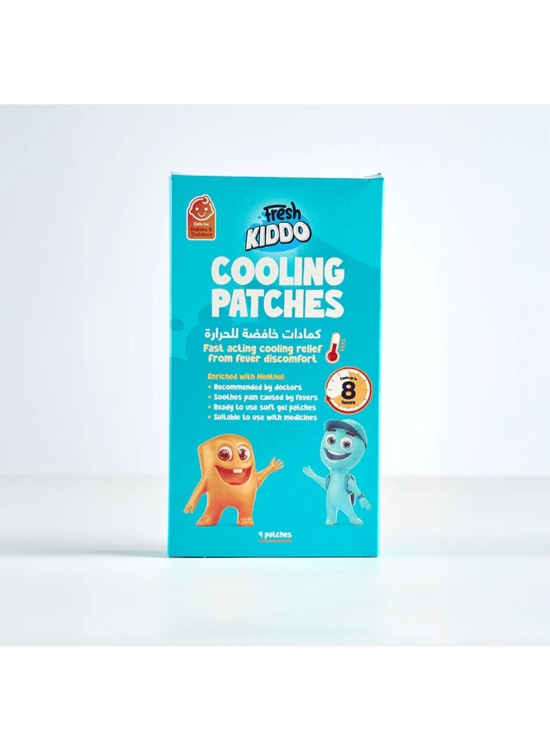Fresh Kiddo Baby Cooling Gel Patches Instant Cooling for Fever & Comfort Relief - 4 Patches - Image 2