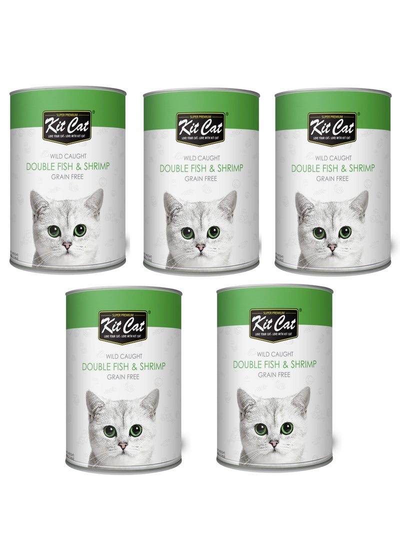 كيت كات عبوة من 5 قطع من السمك والروبيان البري 5 × 400 جرام - Image 1