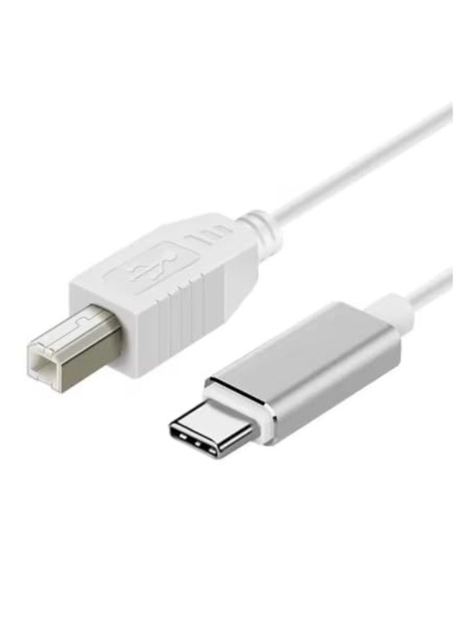 Universal USB-C to USB-B Printer Cable, 1 Meter High-Speed Data Cable compatible with MacBook, MateBook, RedmiBook, for Printers, Scanners, Fax Machines - Image 1