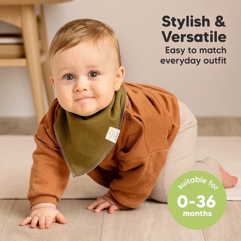 KeaBabies 8-Pack Organic Baby Bandana Drool Bibs - Image 4
