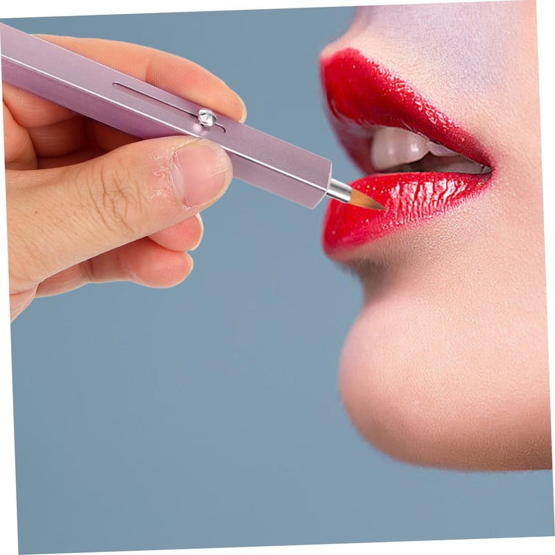 فرشاة شفاه نايلون قابلة للسحب ثنائية النهاية من Artibetter للنساء، أداة تطب��ق أحمر الشفاه وقلم التمويه، أداة مكياج صغيرة محمولة لمكياج الشفاه الدقيق والإصلاحات - Image 5