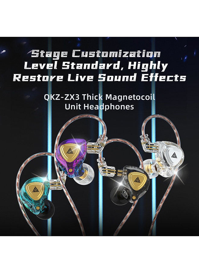 QKZ QKZ ZX3 Dynamic Drive Earphone HIFI Bass Earbud  - Image 4