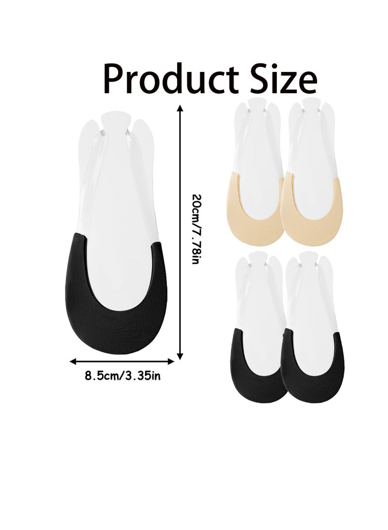 2 زوج طوبر جوارب بطانة، قطع منخفضة جدا جوارب غير مرئية، مضادة للانزلاق جوارب قوارب للنساء، جوارب بوب - Image 2