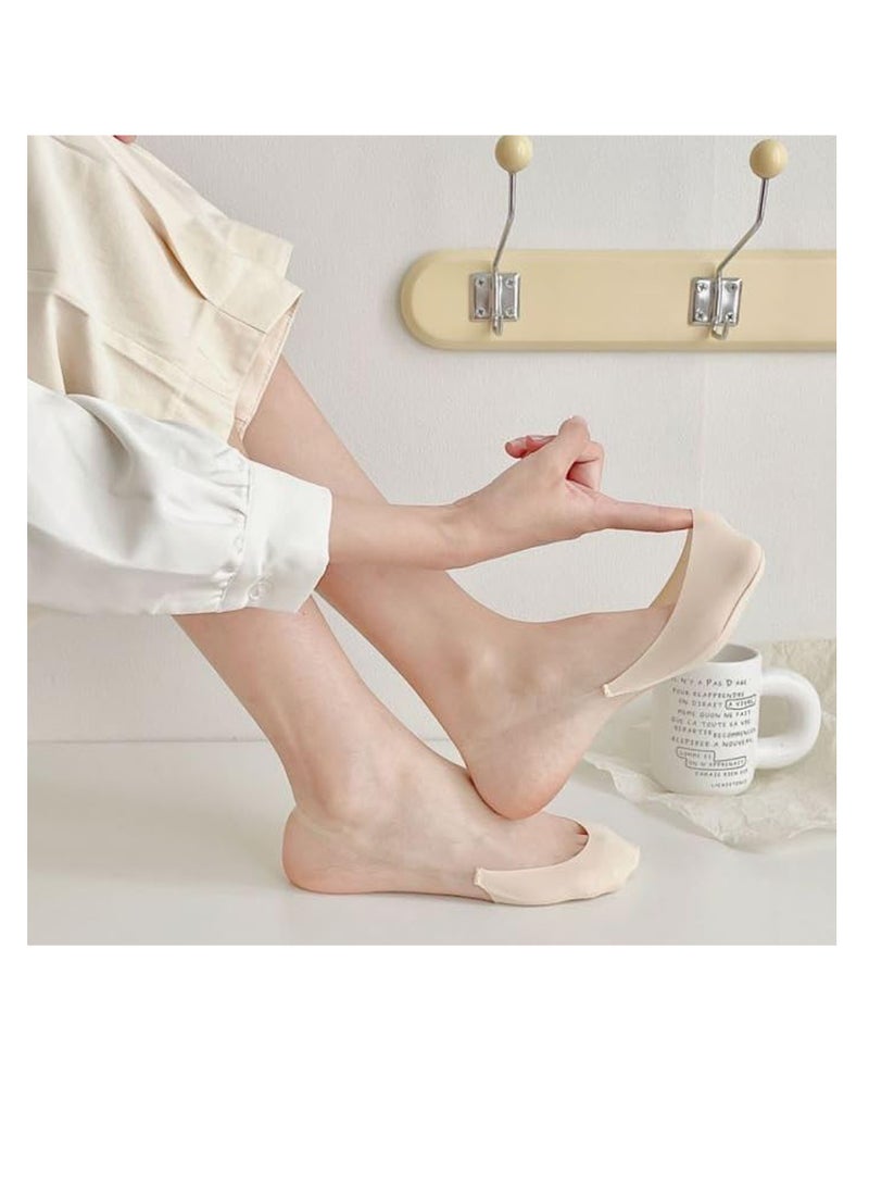 2 زوج طوبر جوارب بطانة، قطع منخفضة جدا جوارب غير مرئية، مضادة للانزلاق جوارب قوارب للنساء، جوارب بوب - Image 4