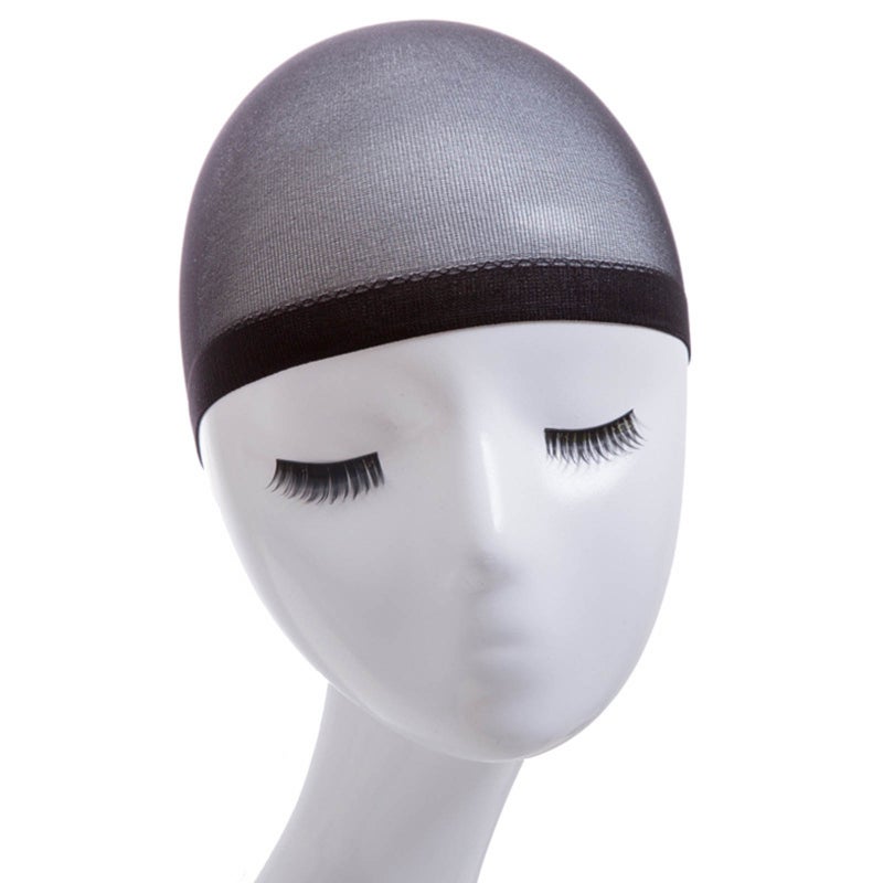 Wig Cap: 2 Pieces Black Stretchy Nylon Mesh - Soft Comfortable Durable Hair Net for Wig Wearers & Hair Holding - Image 1