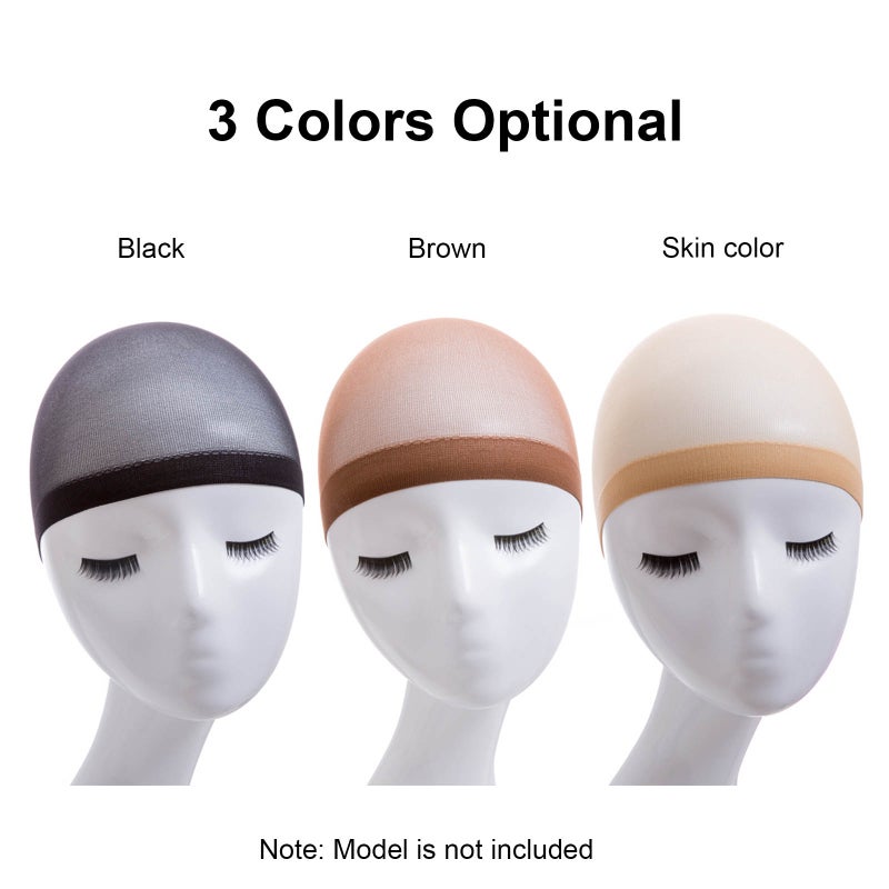 Wig Cap: 2 Pieces Black Stretchy Nylon Mesh - Soft Comfortable Durable Hair Net for Wig Wearers & Hair Holding - Image 4