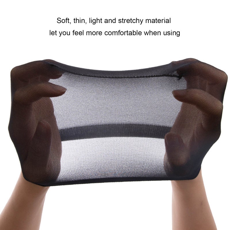 Wig Cap: 2 Pieces Black Stretchy Nylon Mesh - Soft Comfortable Durable Hair Net for Wig Wearers & Hair Holding - Image 3