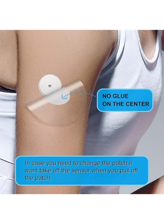 20 Pieces Waterproof Sensor Covers for Freestyle Libre1/2/3 Sweatproof CGM Sensors Adhesive Clear Film Patches, Sensors Adhesive Patches, Sport Sensor Covers, Blue - Image 3