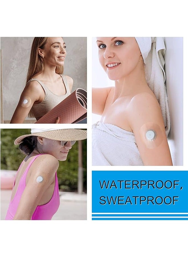 20 Pieces Waterproof Sensor Covers for Freestyle Libre1/2/3 Sweatproof CGM Sensors Adhesive Clear Film Patches, Sensors Adhesive Patches, Sport Sensor Covers, Blue - Image 4