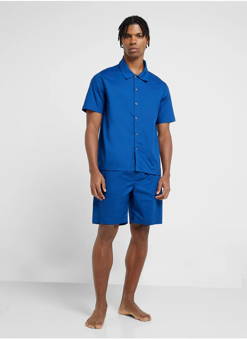 كالفن كلاين Essential Shirt & Shorts Set