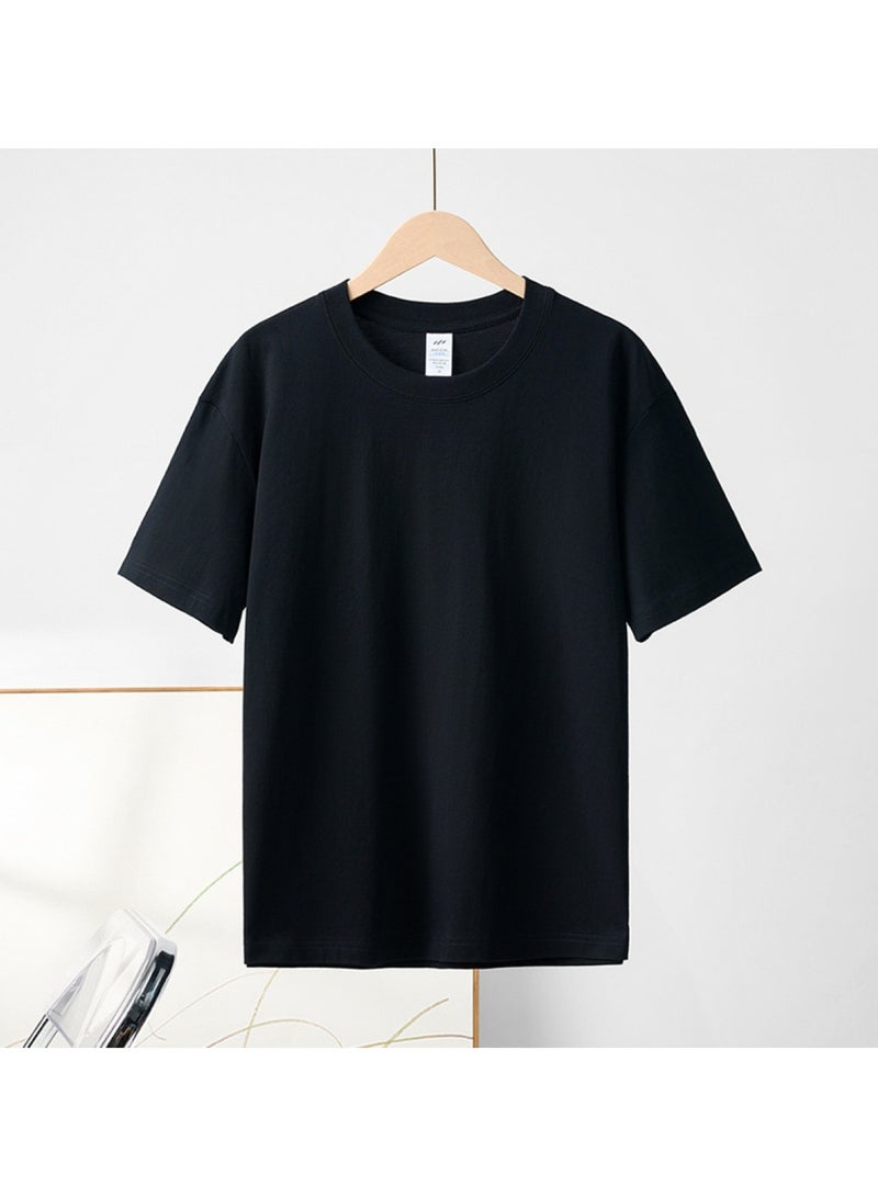 Huitich Cotton Short Sleeve T-Shirt Black, Size M - Image 4