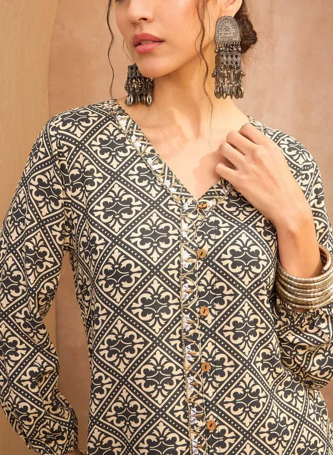 SASSAFRAS All Over Print Shirt and Palazzos Co-Ords