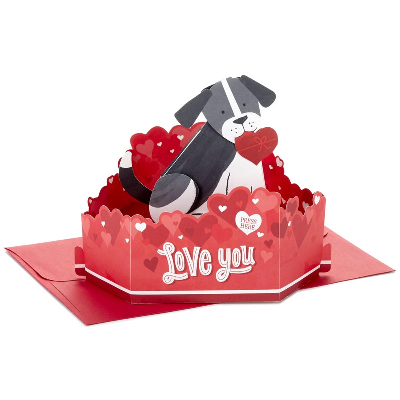Hallmark Paper Wonder Mother's Day Day Pop Up Card with Sound and Motion (Dog) for Anniversary, Romantic Birthday, Love - Image 1