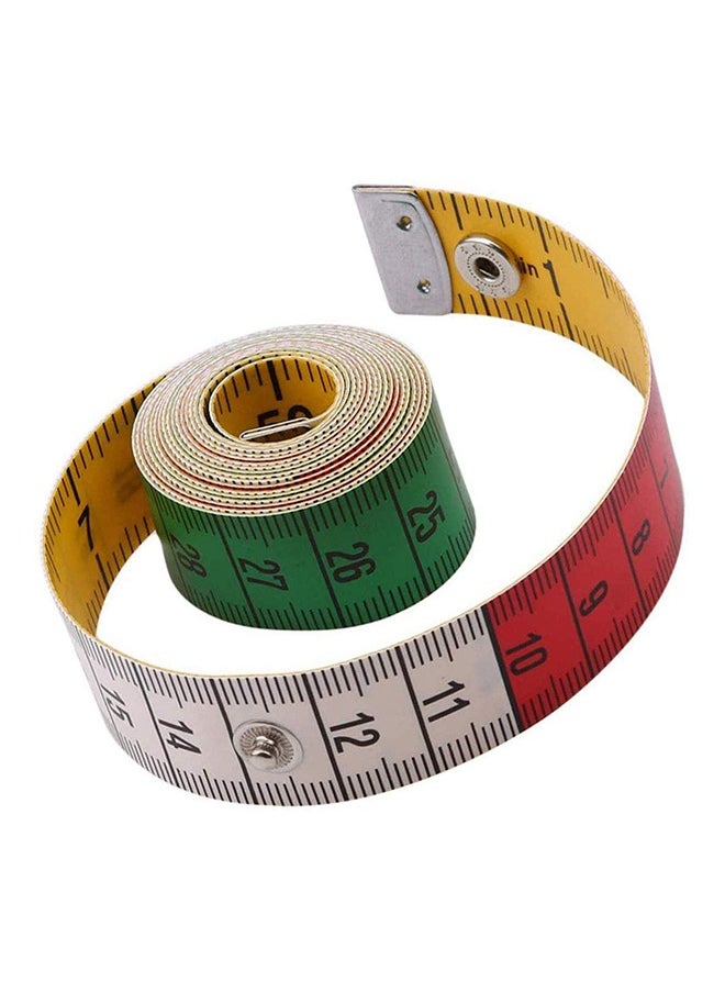 SKY-TOUCH - SKY-TOUCH Soft Tape Measure For Body Measuring 150 cm, Fabric Sewing Tailor Cloth Knitting Home Craft Measurements With Snap Button Closure, Dual Sided Assorted Colour - Image 1