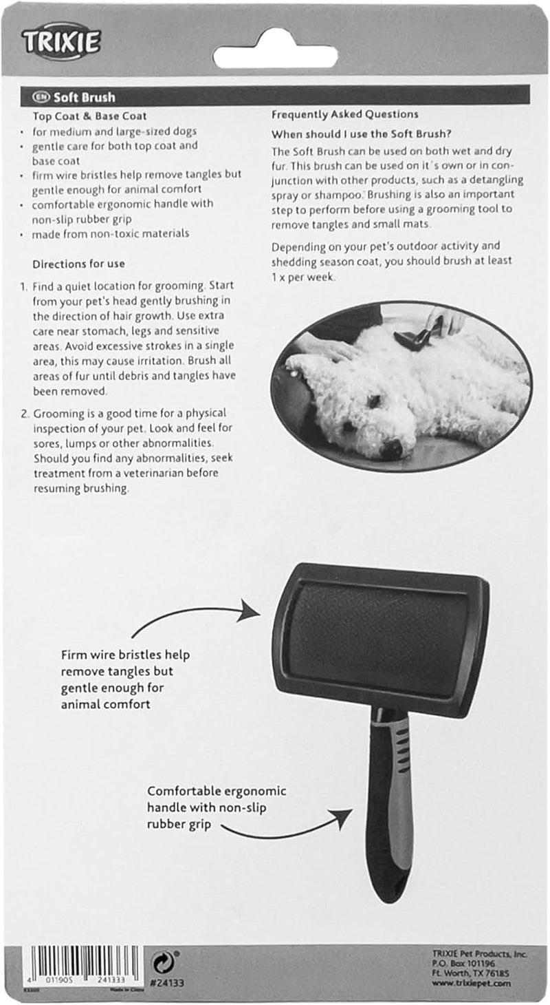 Trixie Soft Grooming Brush for Dogs & Cats - Image 3