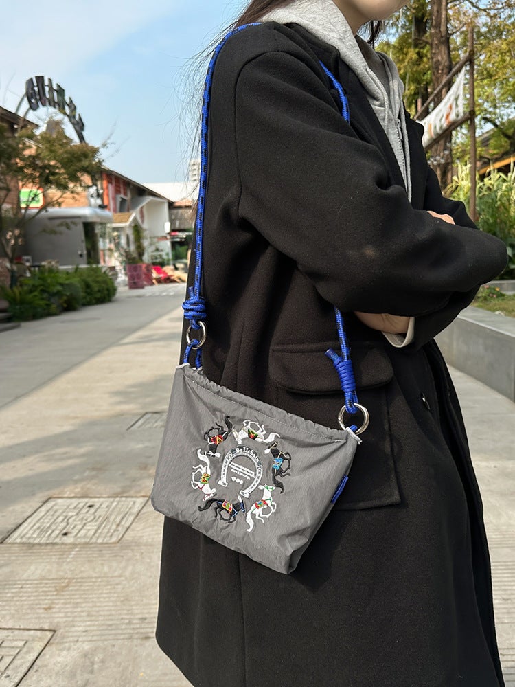 Japanese High-End All-Match Bucket Bag Fashion Crossbody Cloth Bag Niche Design Embroidery - Image 5