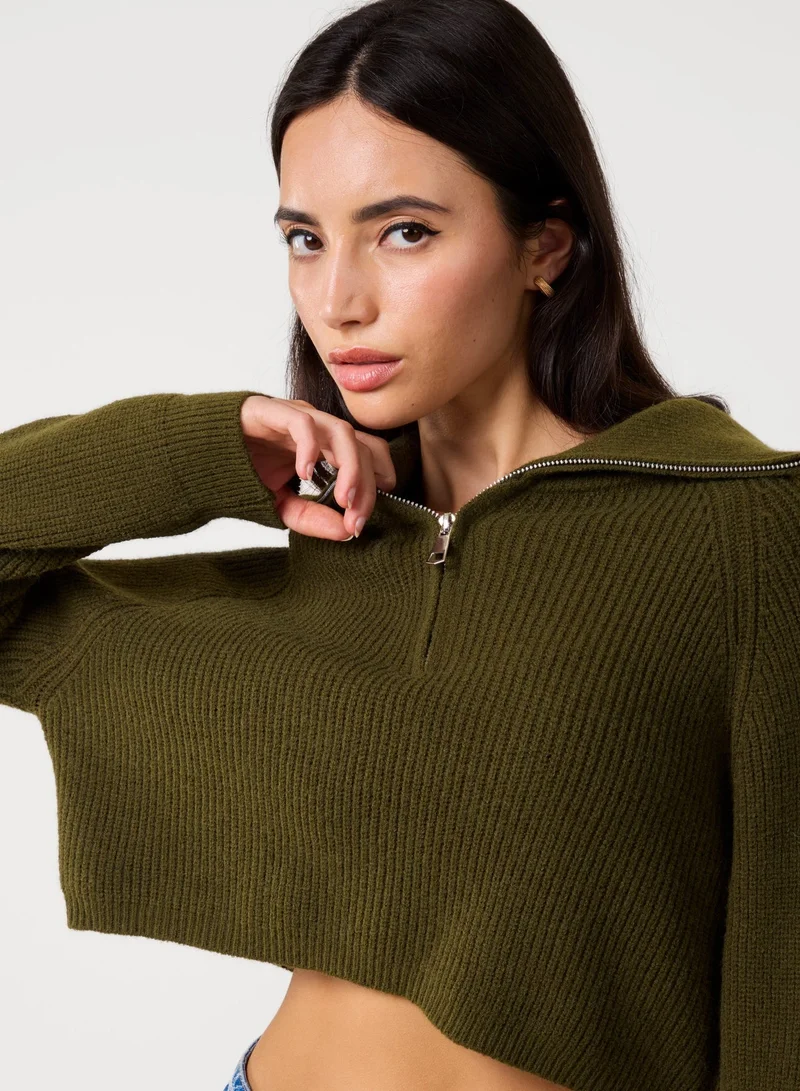 Half Zip Knitted Jumper