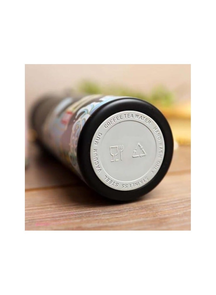 Insulated Thermal Water Bottle Double Wall Stainless Steel Vacuum Flask 500 ml with Lid and carrying ring- Green  - Image 5