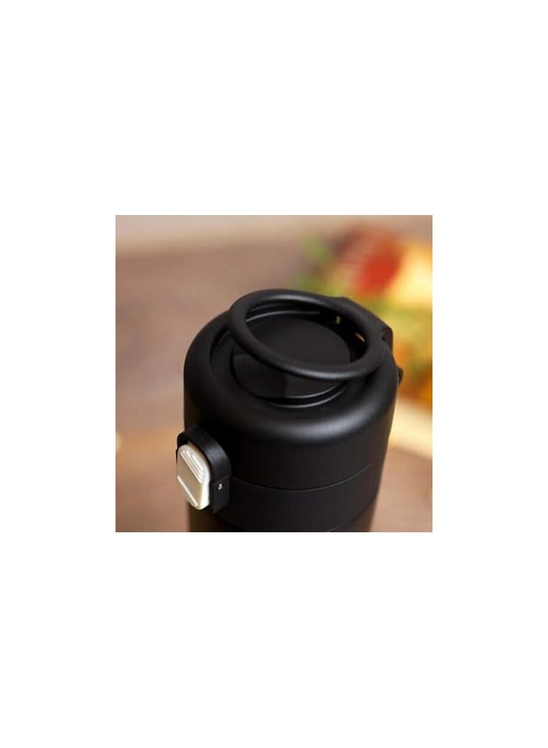 Insulated Thermal Water Bottle Double Wall Stainless Steel Vacuum Flask 500 ml with Lid and carrying ring- Green  - Image 4