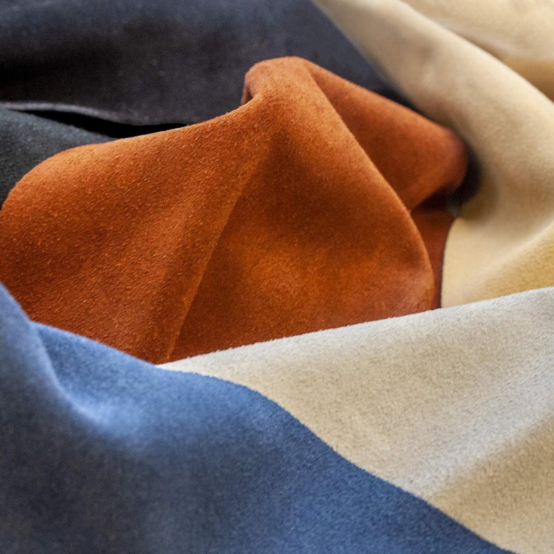 Realeather Suede Leather Sheet for Crafting 34oz Cadet Blue - Image 3