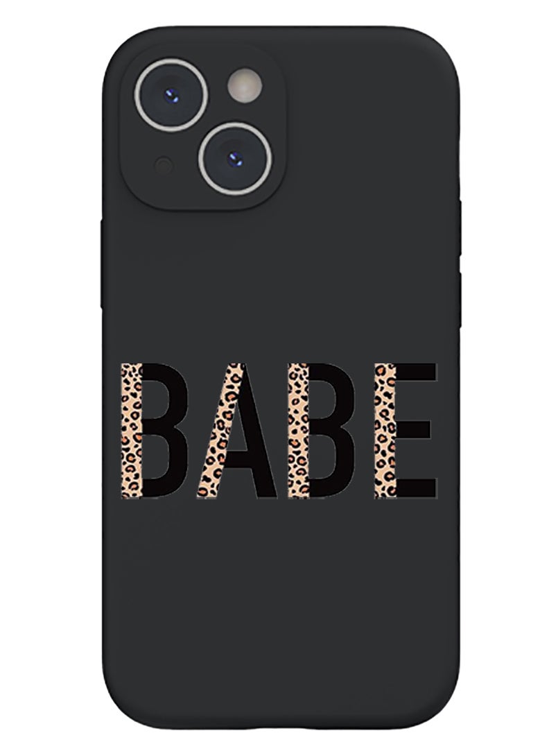 Theodor Protective Slim Fit Case Liquid Silicone Cover with Full Body Protection Anti-Scratch Shockproof Case For iPhone 13 Black  - Beautiful Dreamer white copy - Image 1