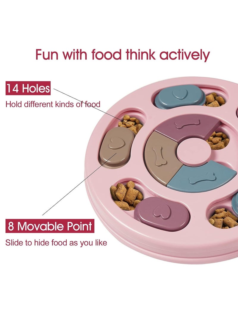 MIXDE - Dog Puzzle Toys,Dogs Food Puzzle Feeder Toys for IQ Training & Mental Enrichment,Dog Treat Puzzle (pink) - Image 1