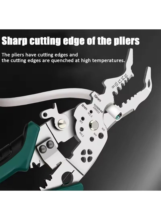 Multi-function Electrician Pliers Industrial-grade Special-purpose Wire Stripping Artifact Wire Crimping Stripping Pliers Tools  - Image 5