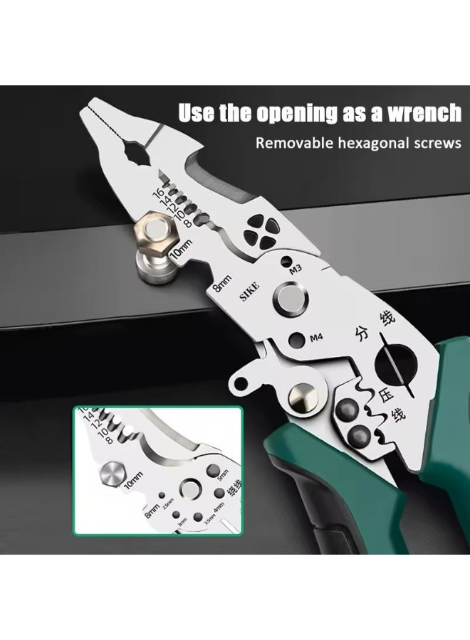 Multi-function Electrician Pliers Industrial-grade Special-purpose Wire Stripping Artifact Wire Crimping Stripping Pliers Tools  - Image 4