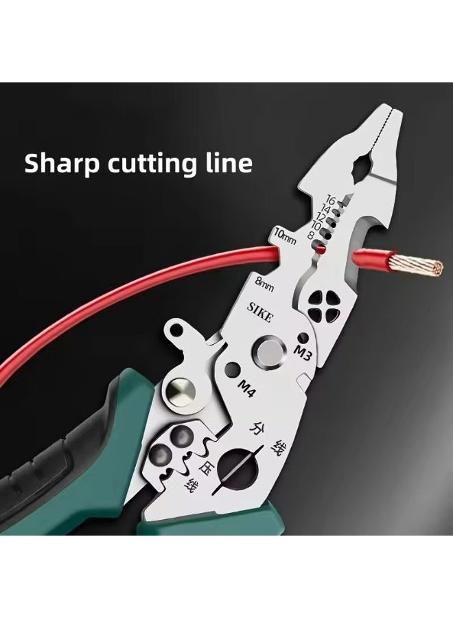 Multi-function Electrician Pliers Industrial-grade Special-purpose Wire Stripping Artifact Wire Crimping Stripping Pliers Tools  - Image 3