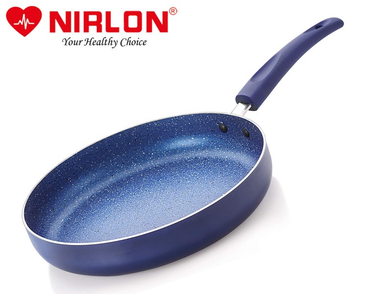 Nirlon Bling Induction Base Non Stick Aluminium 3 Piece Pots and Pan Set {1 Fry Pan 240mm - 1.5 Liter|1 Kadhai 240mm - 3 Liter|1 Glass Lid} - Image 4