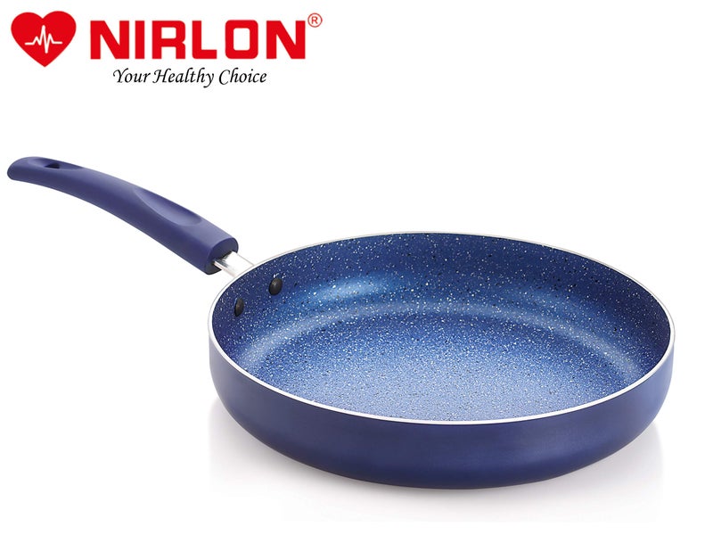 Nirlon Bling Induction Base Non Stick Aluminium 3 Piece Pots and Pan Set {1 Fry Pan 240mm - 1.5 Liter|1 Kadhai 240mm - 3 Liter|1 Glass Lid} - Image 2