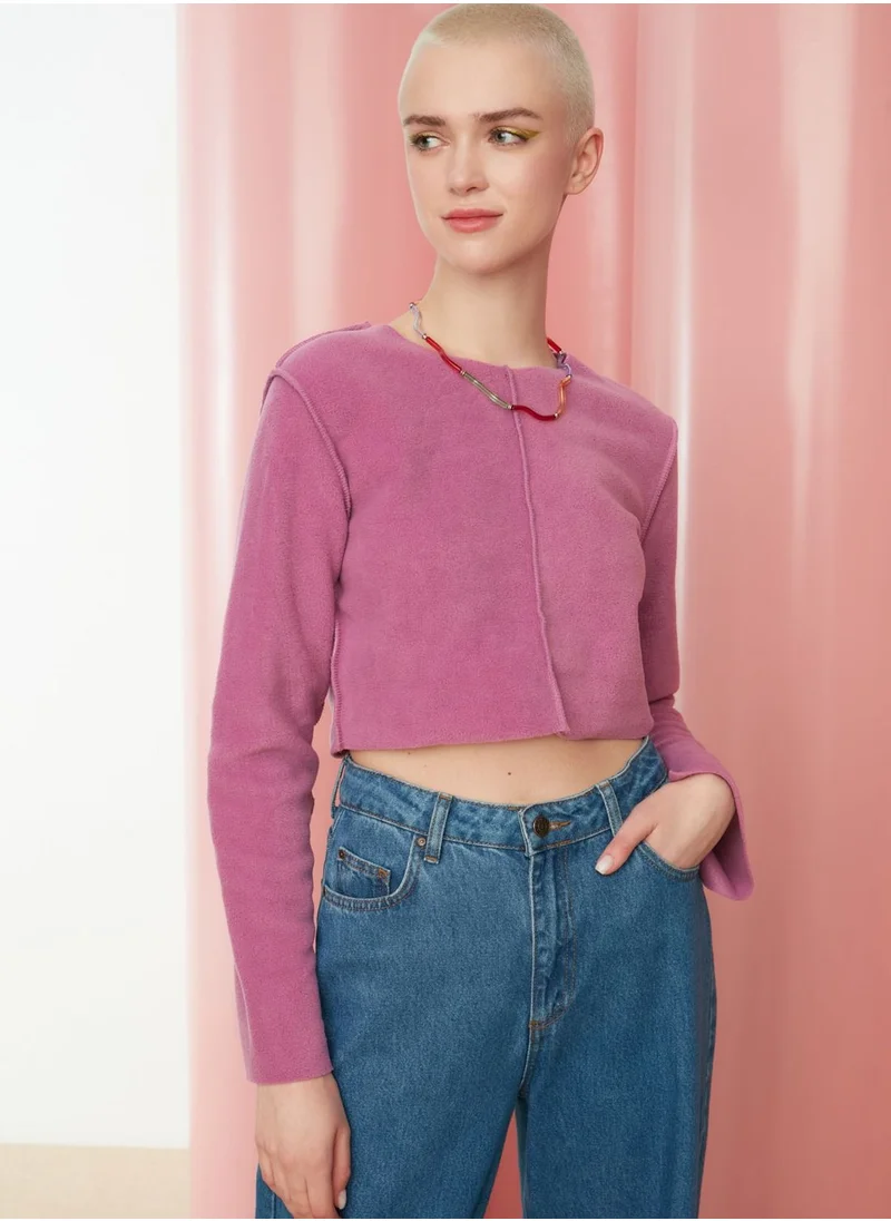 trendyol High Neck Knitted Top