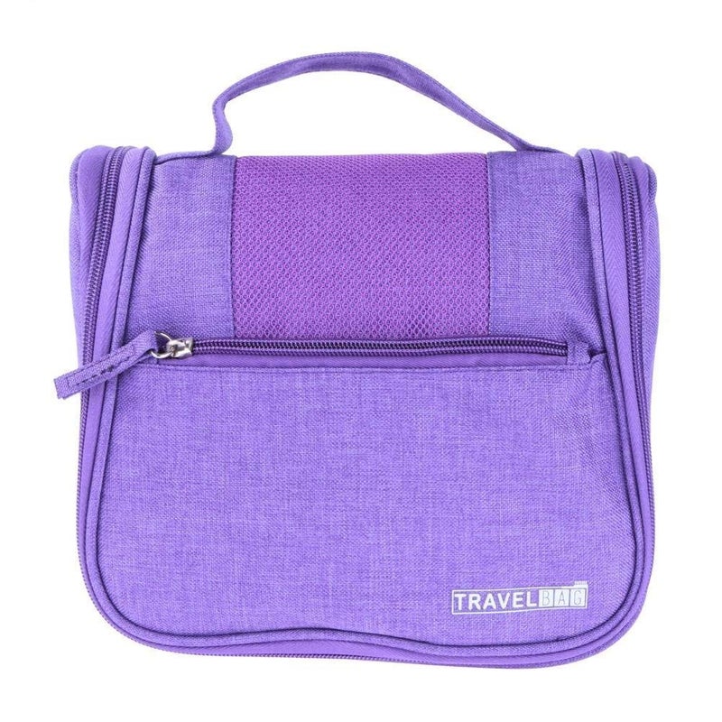 CONNECTWIDE Hanging Travel Toiletry Bag for Men and Women Makeup Bag Cosmetic Bag Bathroom and Shower Organizer Kit Leak Proof Purple - Image 5