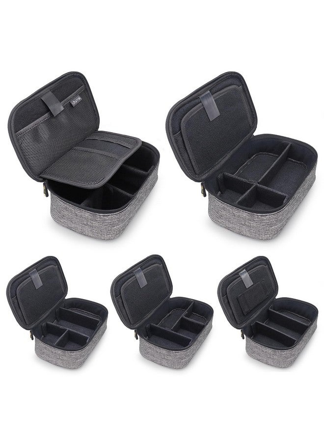 sisma Electronics Cords Organizer Tech Accessories Storage Case Travel Small Carrying Bag for Charging Cables Adapter USB Plugs Power Cord Leads - Grey 1680d - Image 2
