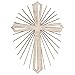 Dicksons Starburst Whitewash 14 x 10.5 Metal and Wood Hanging Wall Cross - Image 2